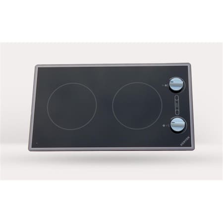 Kenyon Kenyon B41719 Cortez 2-burner Cooktop; black with analog control - two 6 .5 inch 208V UL B41719